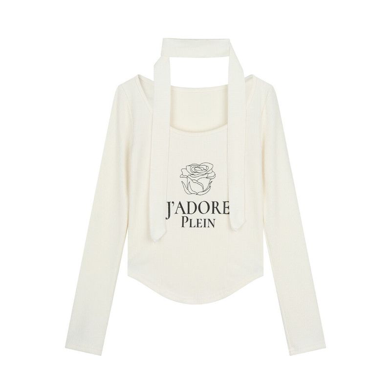 J'adore Plein Scarf T-shirts (Ivory)