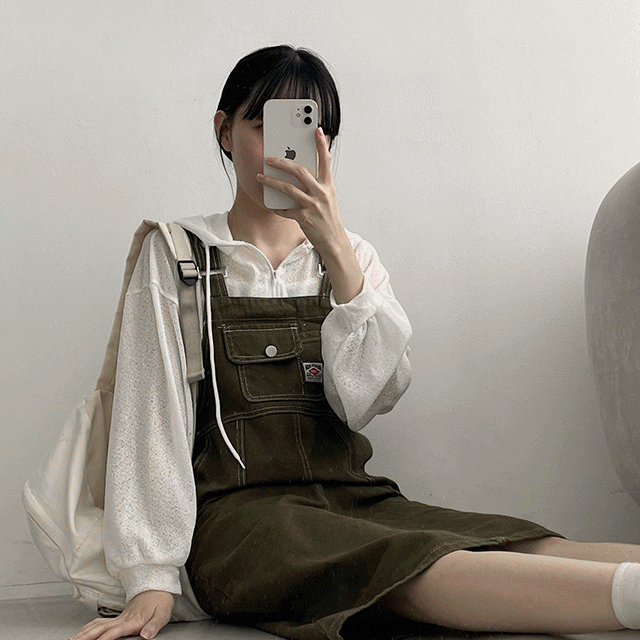 hijjoo（ハイチュー）の「Tinku Stitch Pocket Suspender Dress（Dresses）」