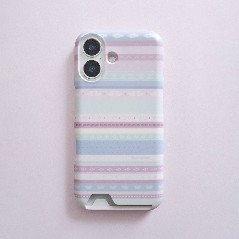 [MADE] Soft stripe case (Blueberry mint)