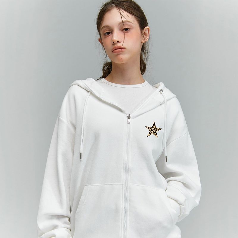 RANDOMOFF(ランダムオフ)の「LEOPARD STAR HOODIE ZIP-UP (4COLOR)(Tops)」