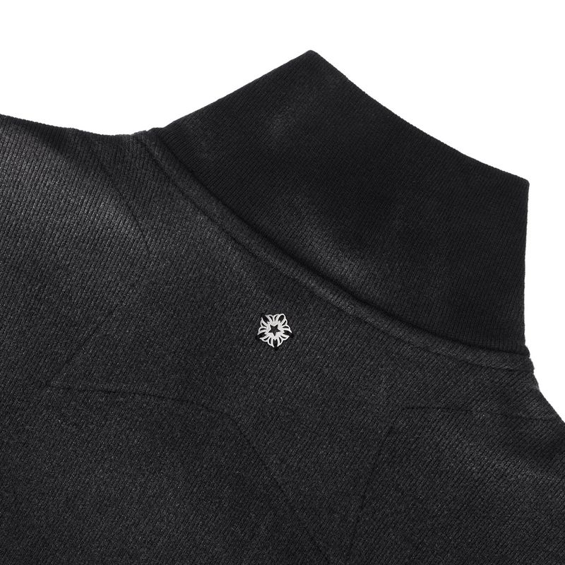 [24SS LSD COLLECTION] Bleach Washing Unbalanced Cotton Top_Black