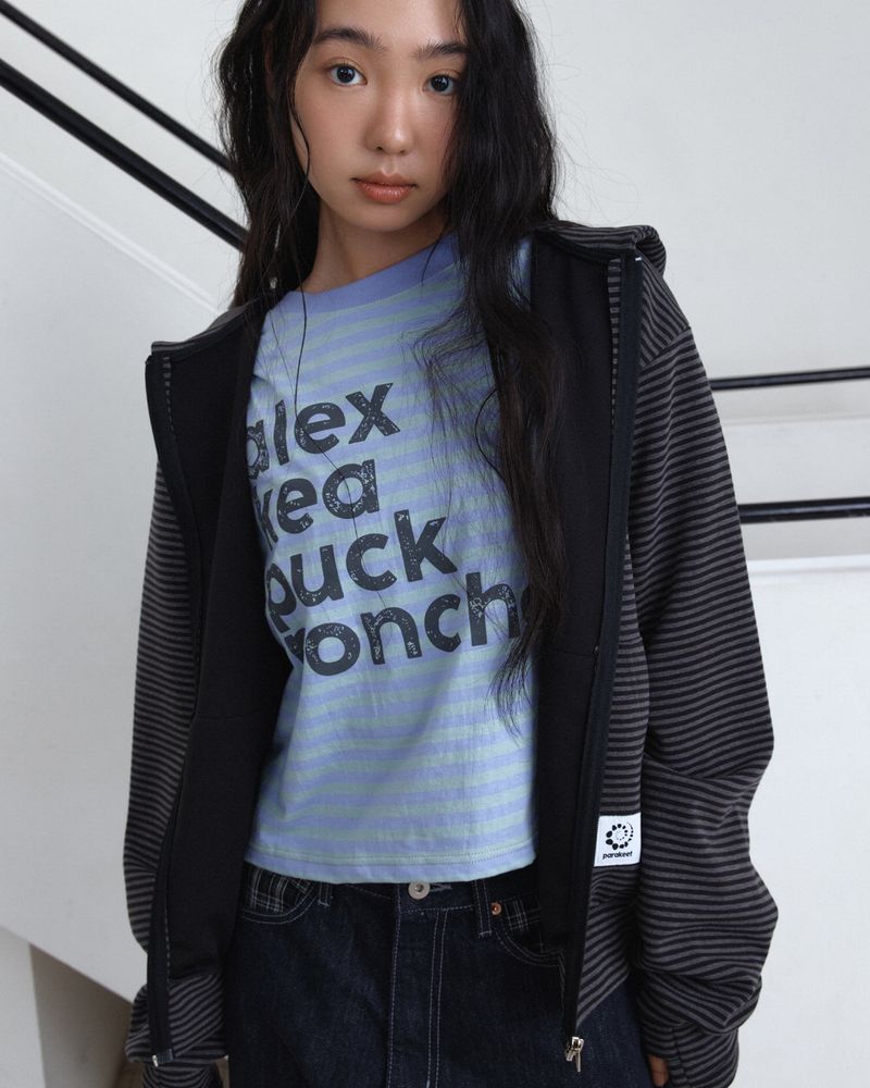 PARAKEET（パラキート）の「Drift Zip-Up Hoodie (Black)（Tops）」