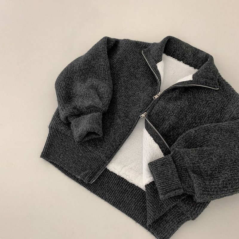 High Neck Two-Way Zip Jacket
