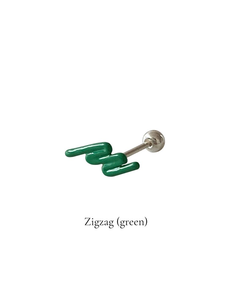 Rainbow doodle piercing (Green)
