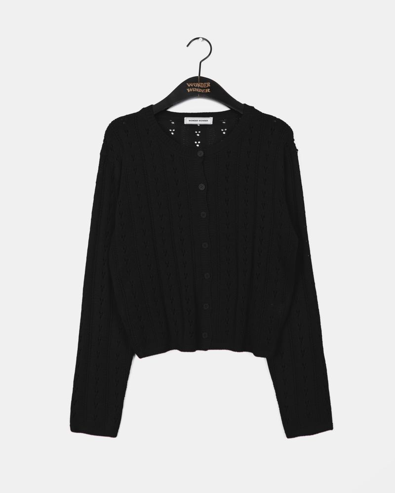 [MADE] Bezel Punching Round Knit Cardigan