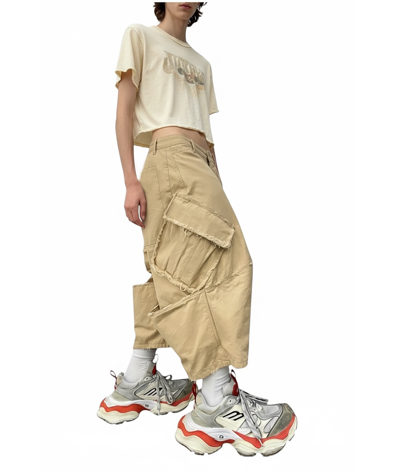 ANDEND（エンデンド）の「VTG BACK BOOTS CARGO SHORTS_BEIGE（パンツ）」