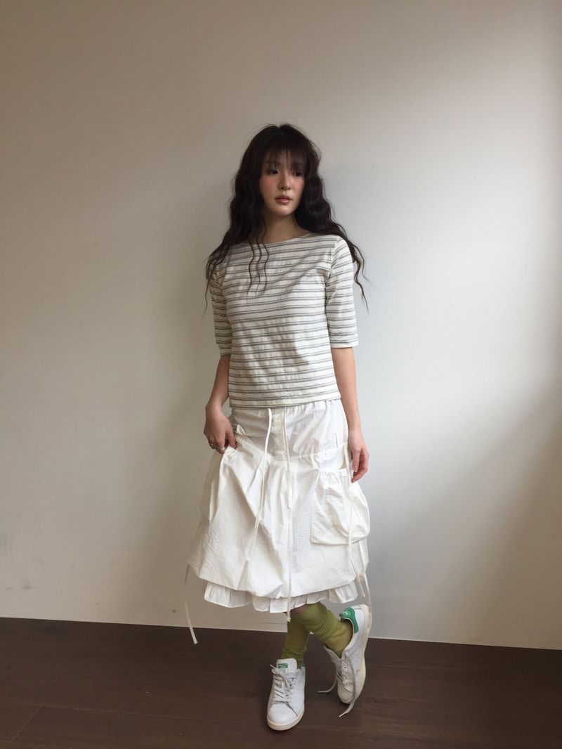 Serena Balloon Midi Skirt (3color)