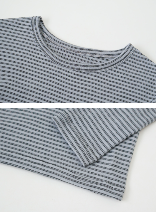 DN Border Round Slim Warm T-shirt (5color)