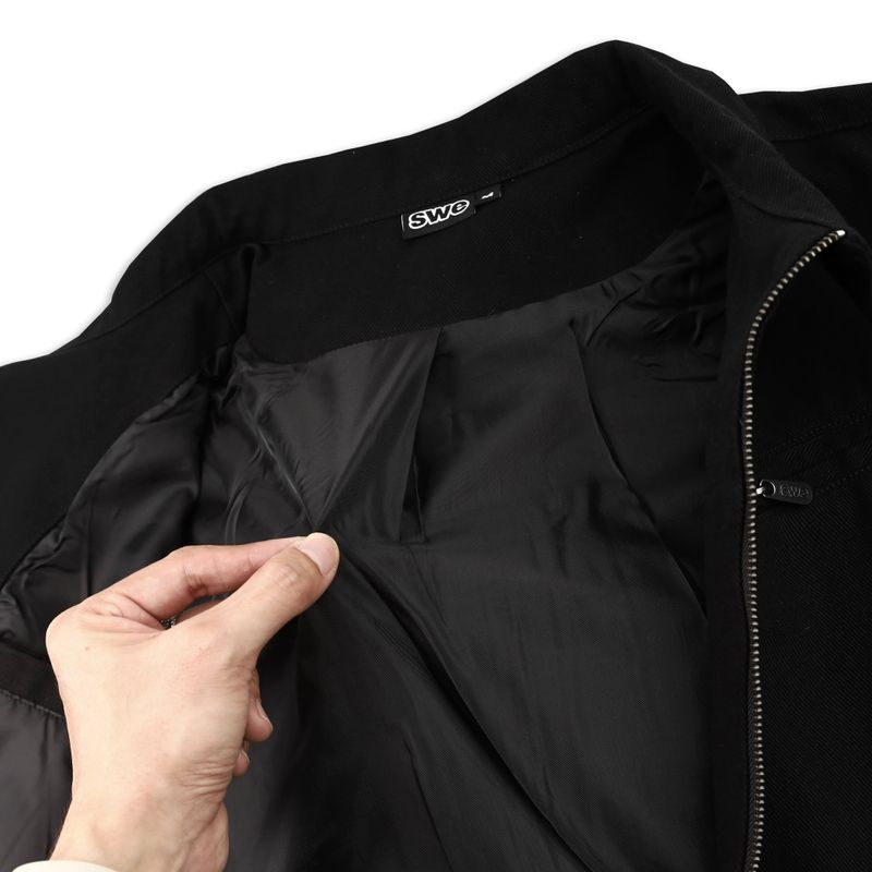 SWE SCRIPT JACKET - BLACK