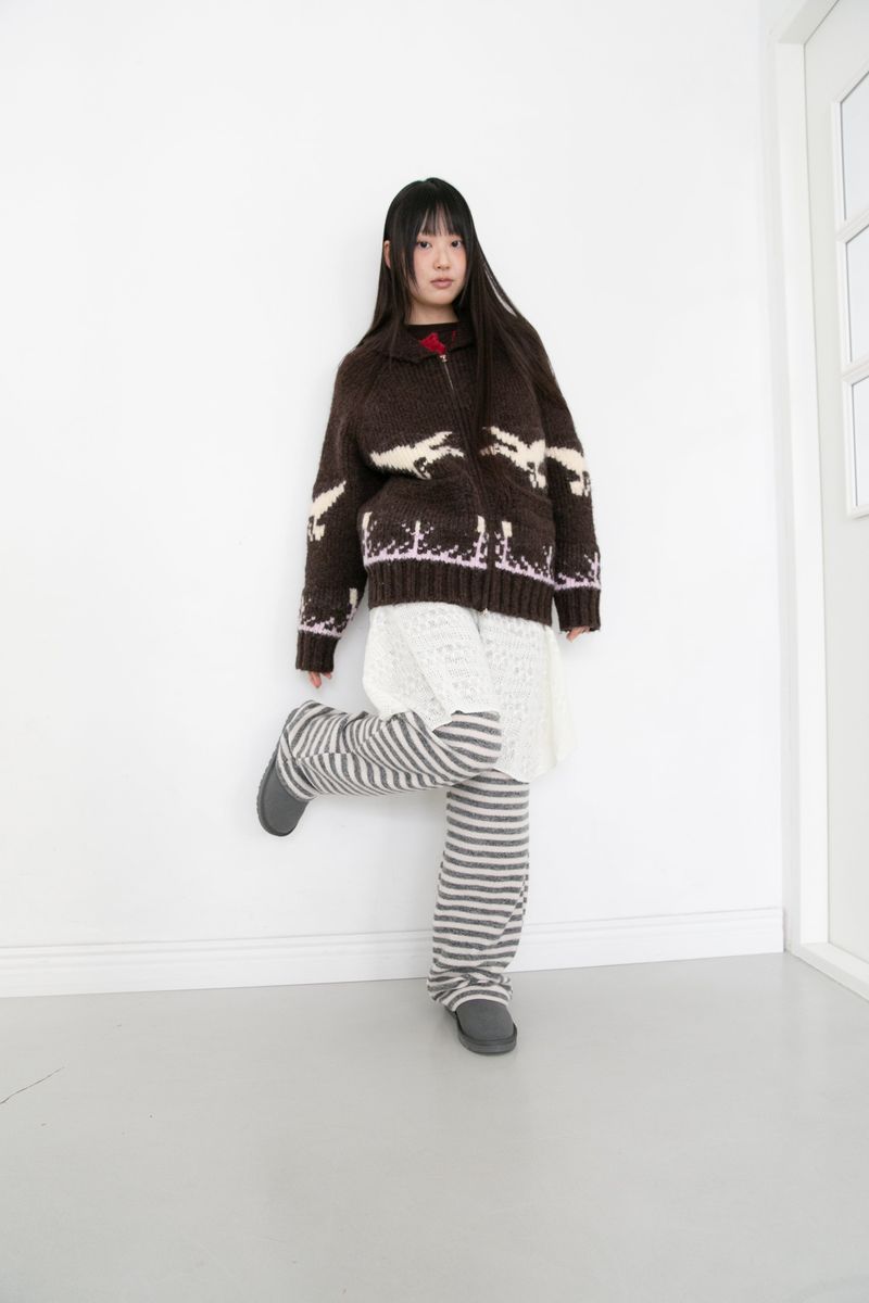 bird cowichan cardigan(2colors)