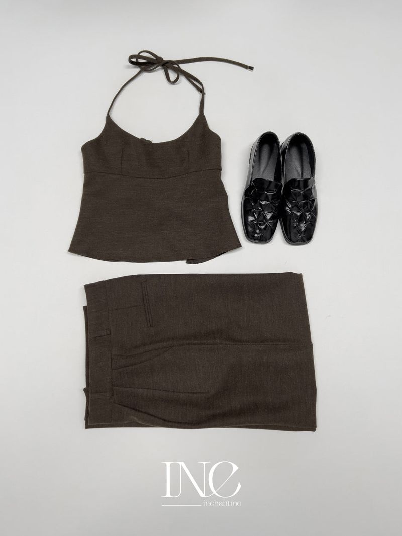 [Setup Available] Pepper Halter Neck Layered Bustier