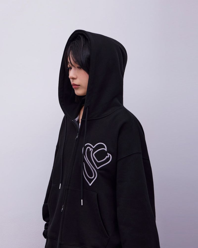 26SS★ Rubber Stitch Hood Zip-Up