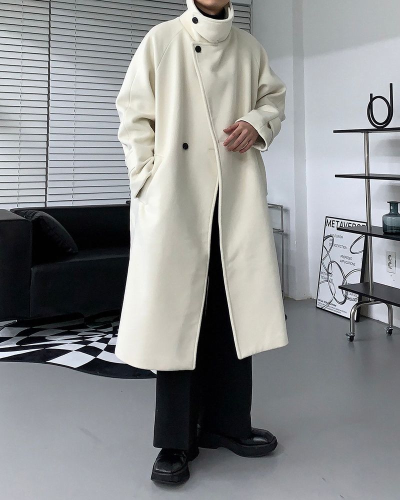 SI High-Neck Long Coat (2 colors)