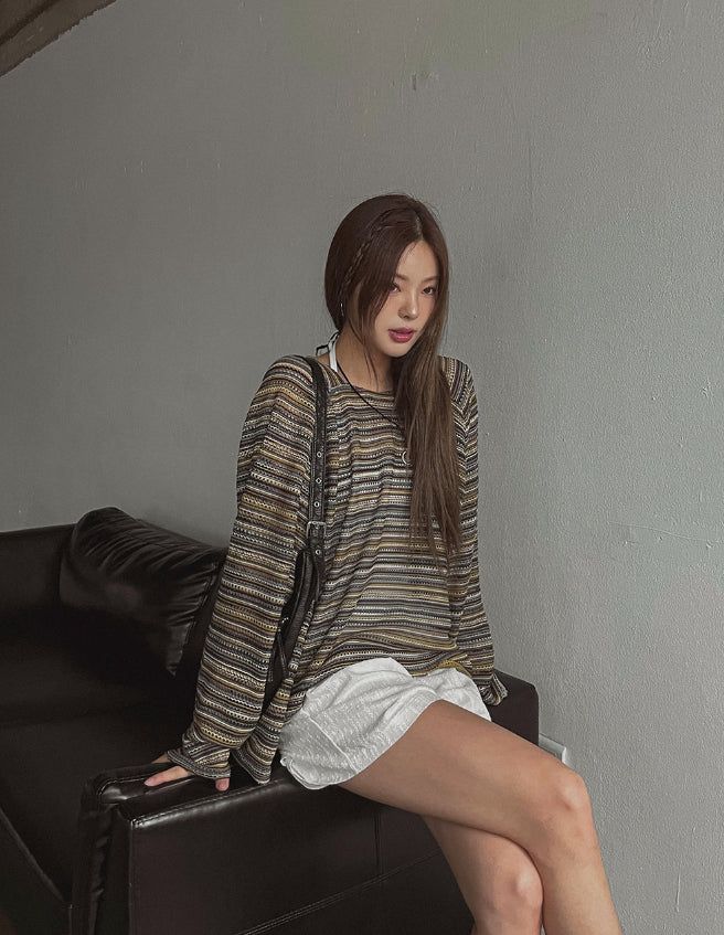 Bohemian see-through knitwear