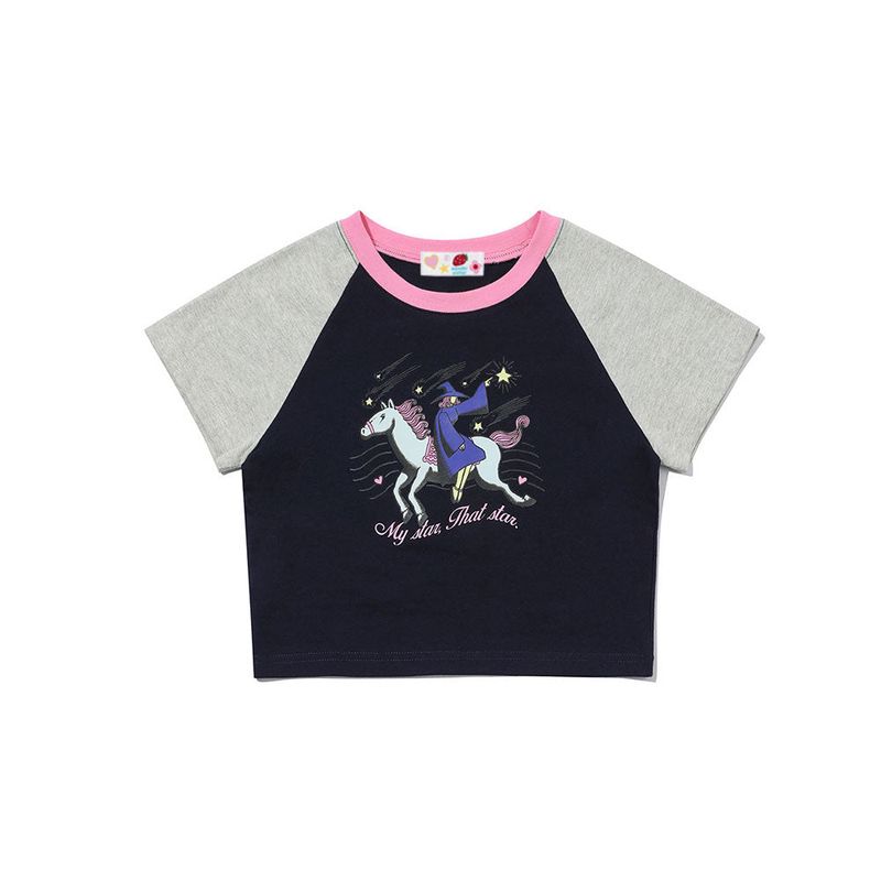 WITCH Raglan Crop T-shirt [2Color]