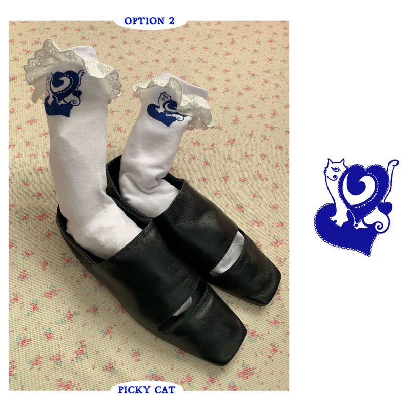 picky cat lace socks