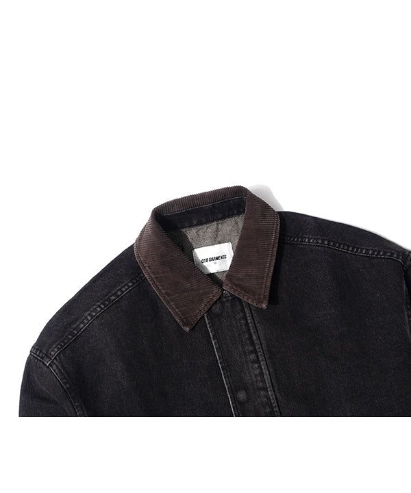RG Denim Placket Trucker Jacket (Black)