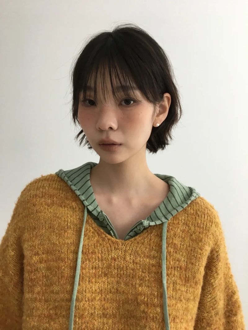 Bonbon Boucle V-neck Knit (5color)