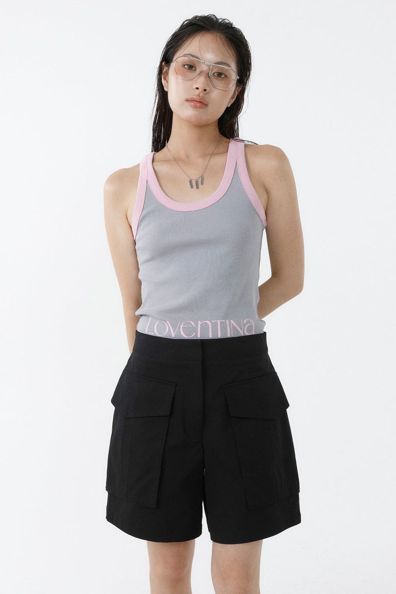 BIG POCKET 4-LENGTH PANTS_BLACK