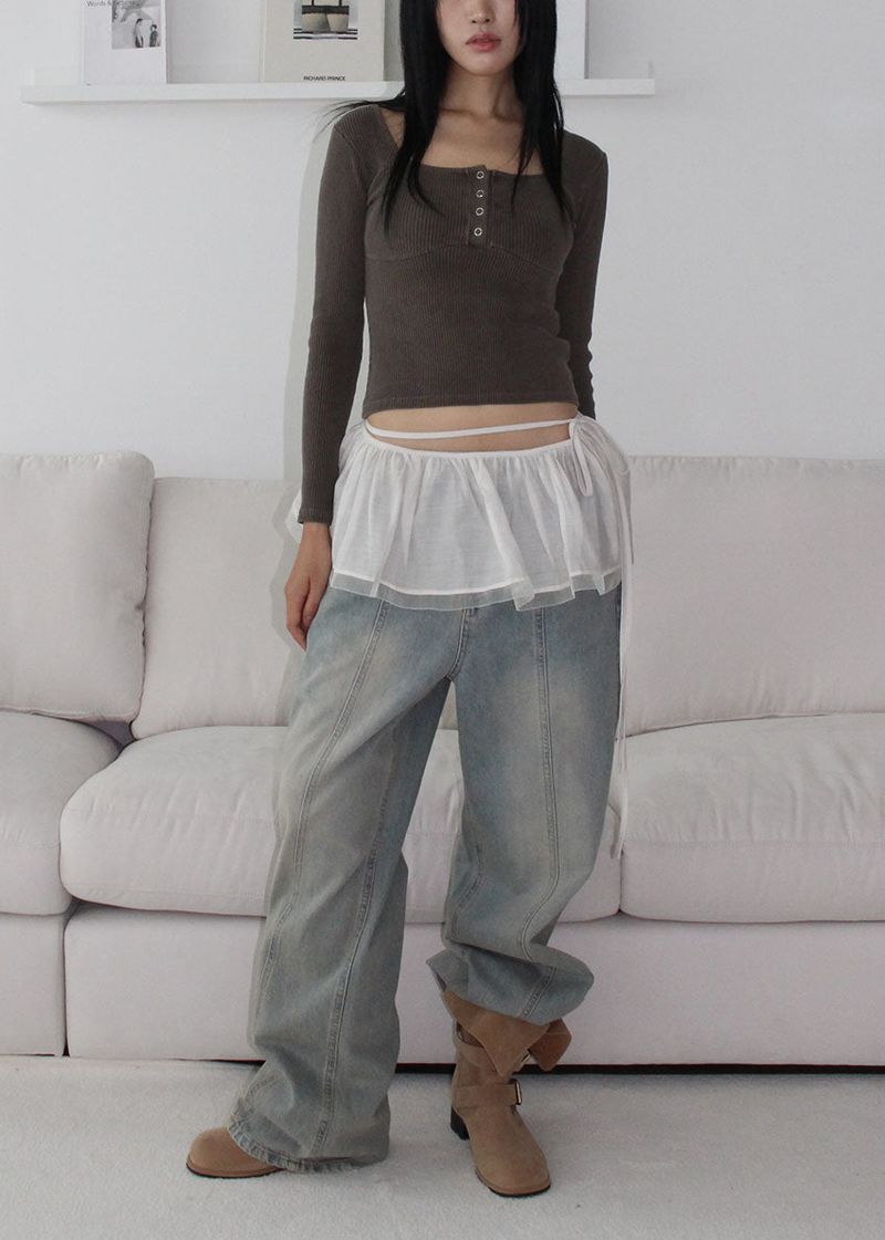 FRILL WRAP SKIRT