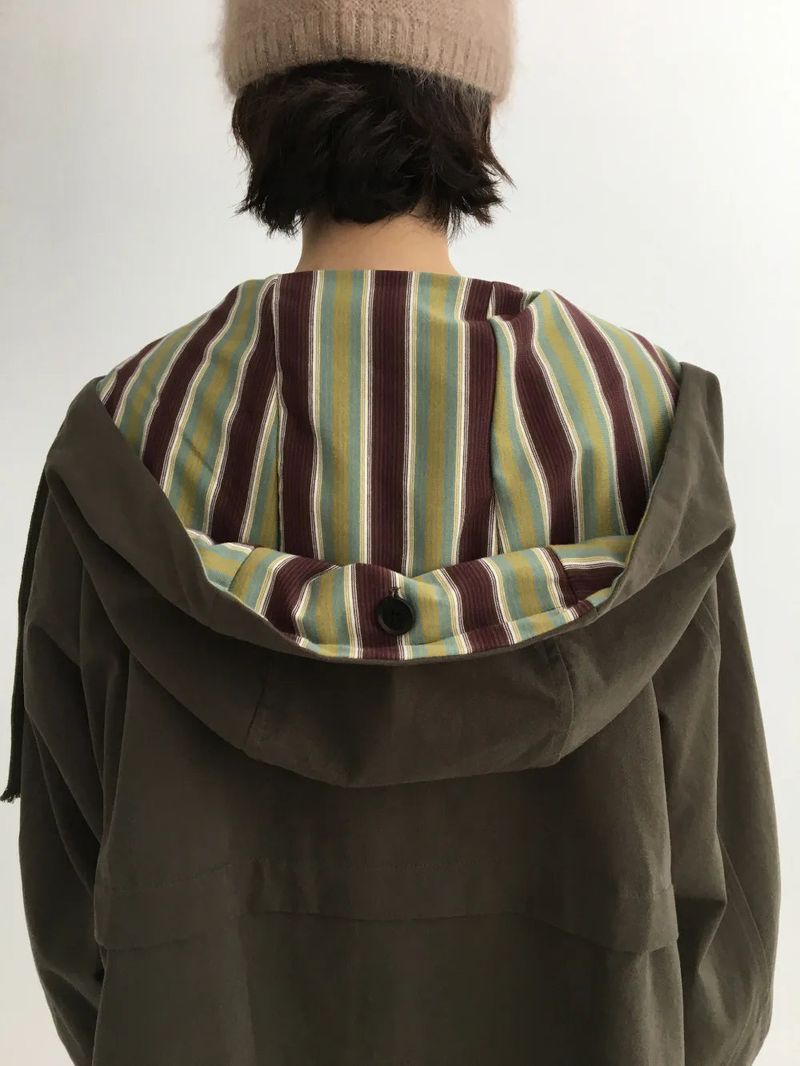 Hapo Button Hooded Short Field Jacket (2color)