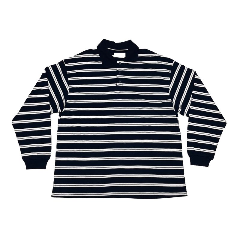 (Unisex) Stripe collar T