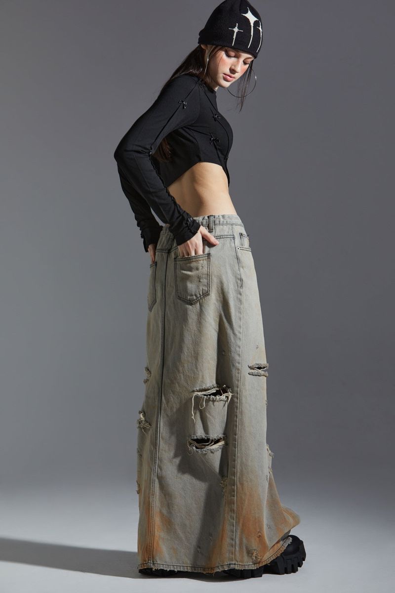 POKER LONG SKIRT