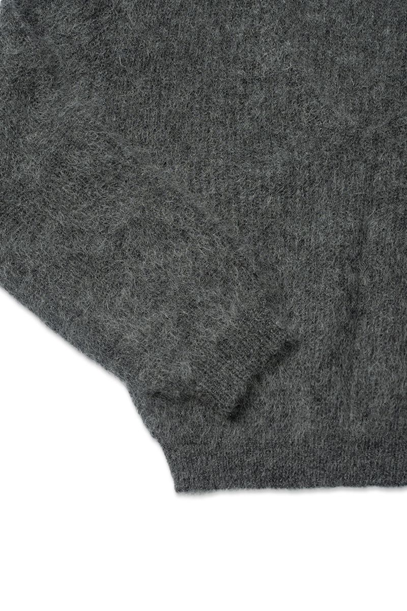 Mohair v-neck knit_charcoal