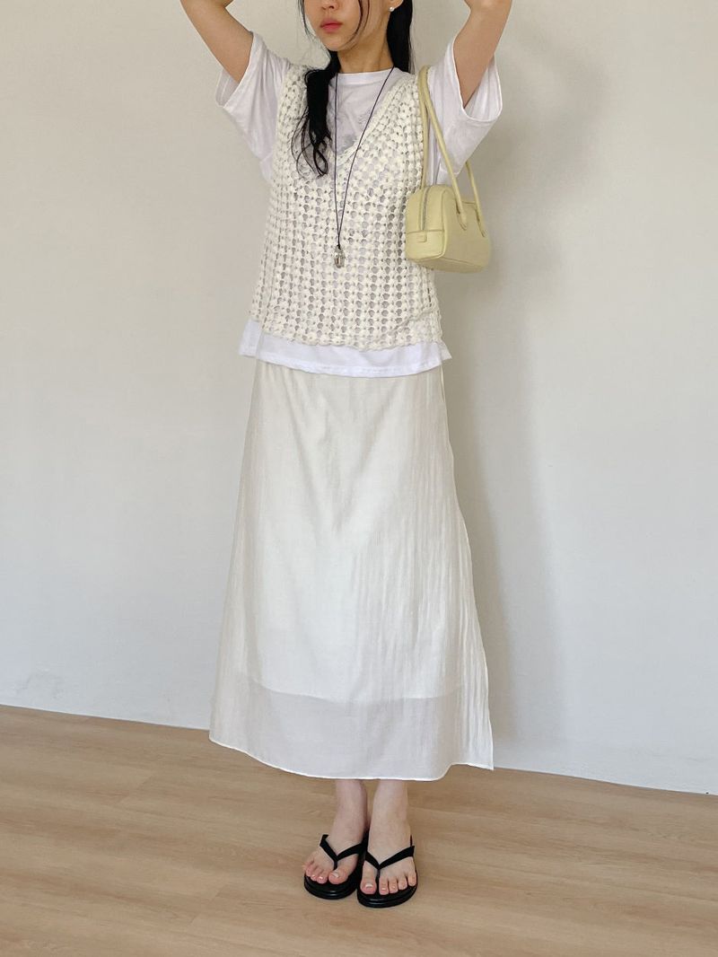 Radi Chiffon Layered Wrap Skirt