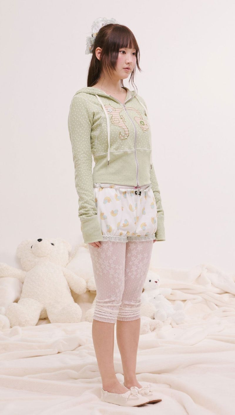 moon bear pumpkin shorts ivory