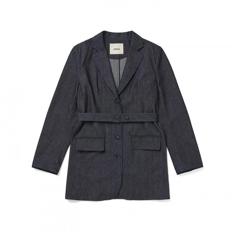 BELT DENIM BLAZER (LEBSSJK5068)