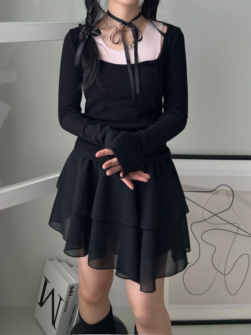 ballerina cancan chiffon skirt