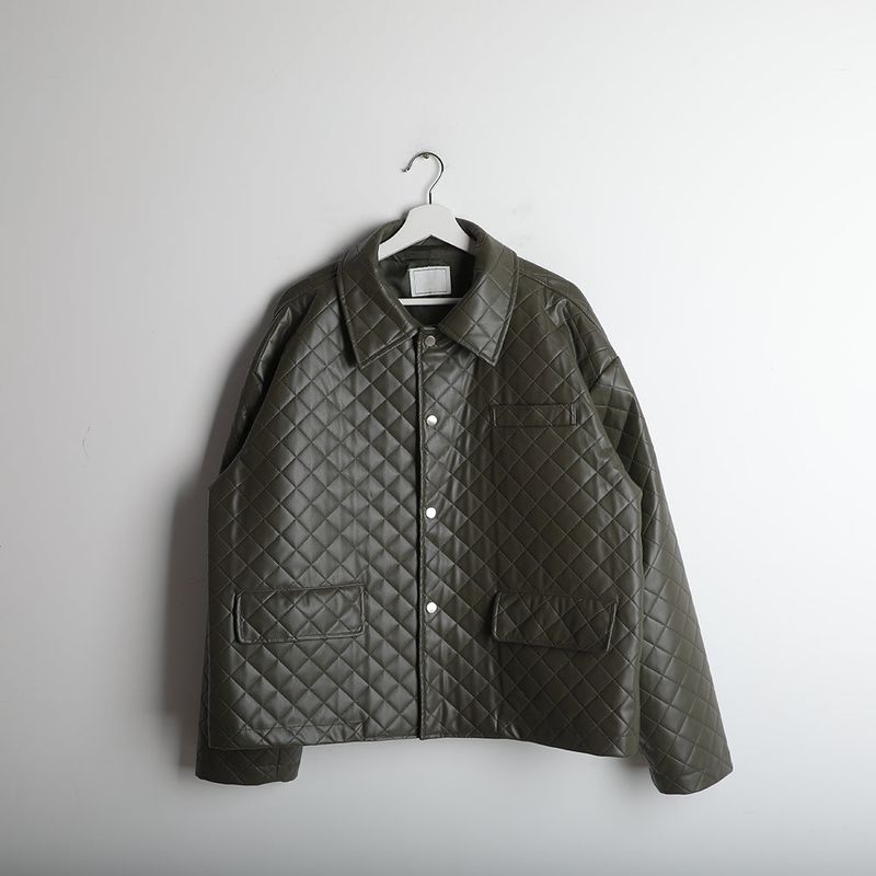 ASCLO Quilting Leather Jacket (2color)