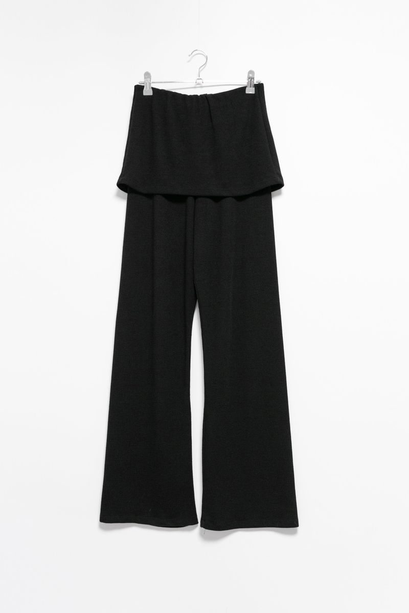 boot-cut banding skirt pants(2colors)