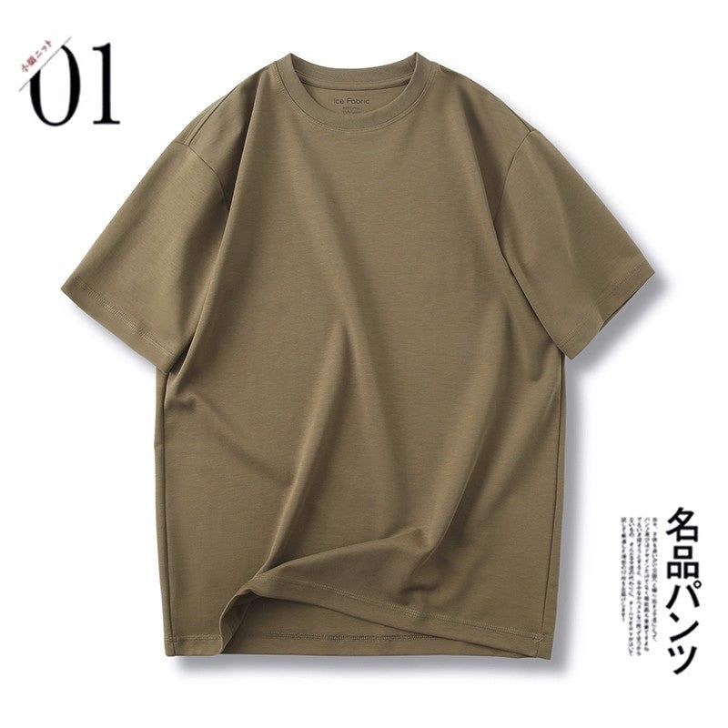 UNITY（ユニティ）の「Men's summer loose casual round neck short sleeved T-shirt in khaki color（Tops）」