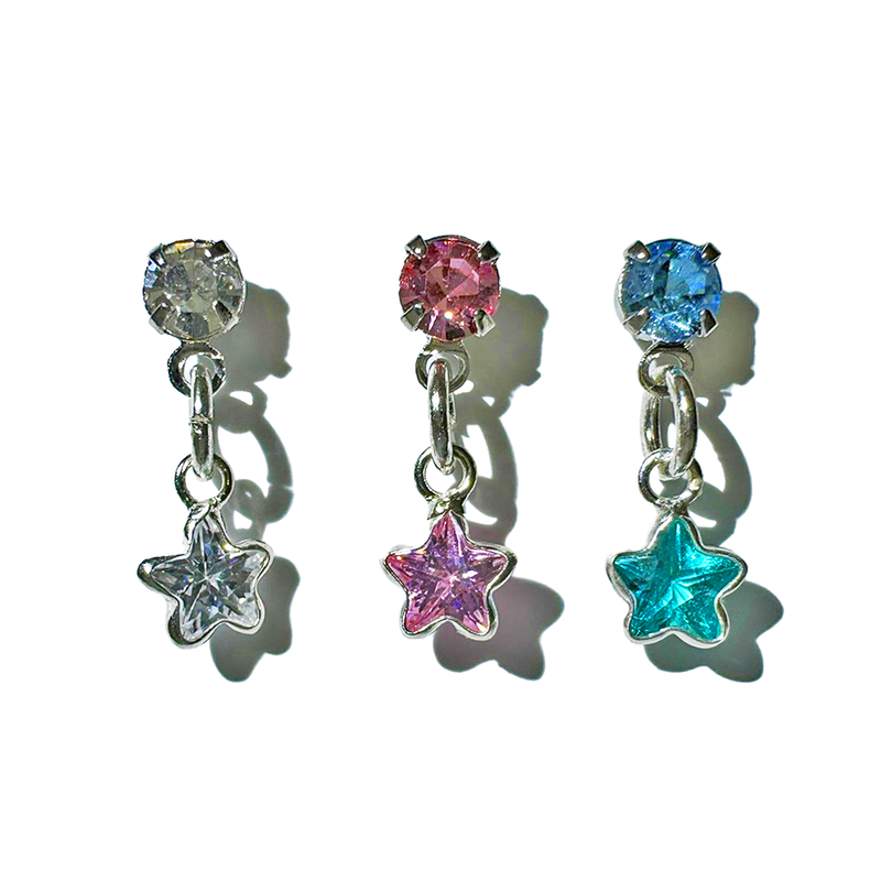 3amgang（スリーエイエムギャング）の「シルバーミニスターピアス (3color)（アクセサリー）」