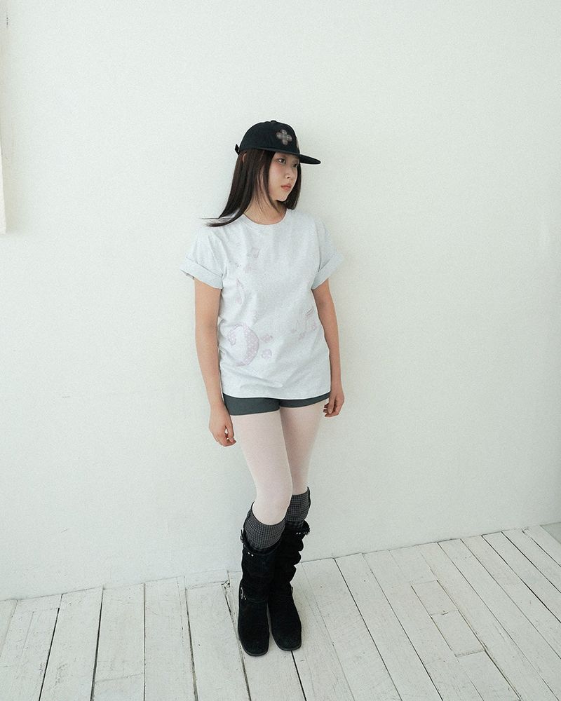Do re mi T-shirt / white melange