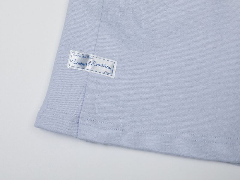 CONTRAST SLIT SHORT SWEATPANTS (LIGHT BLUE)