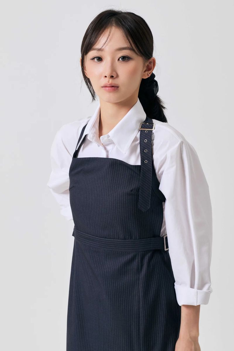 ODE BUCKLE MINI DRESS / CHARCOAL