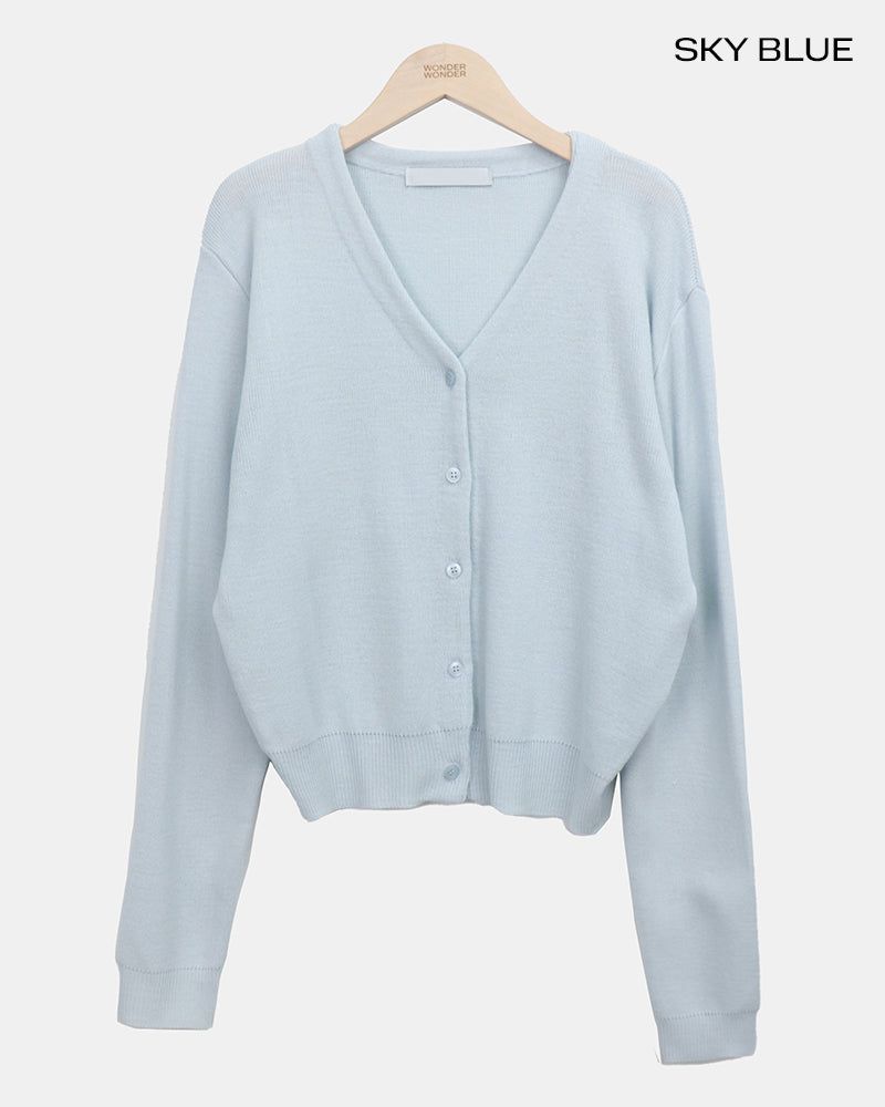 Hunin Basic V-Neck Knit Cardigan