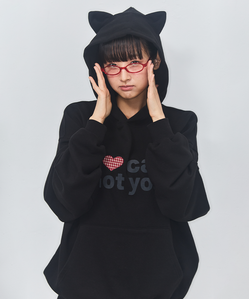 I LOVE CAT NOT YOU CAT EAR HOODIE
