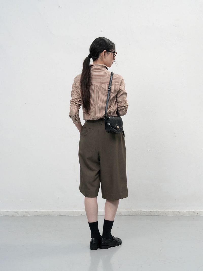 【即日発送】stripe rivet shirt