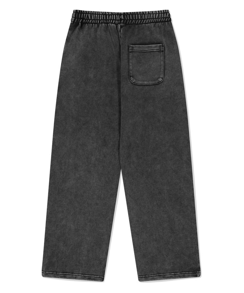 WASHED CUT OFF APPLIQUE SWEAT PANT
