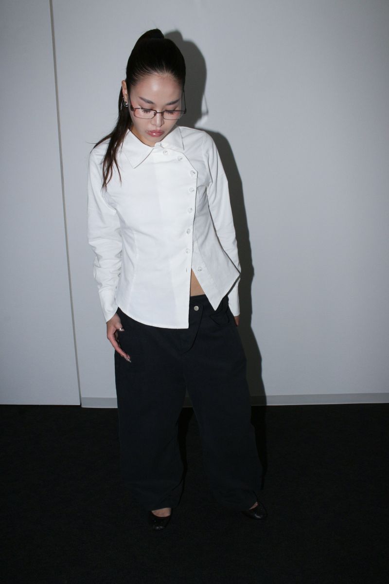Slant pants [Grey]