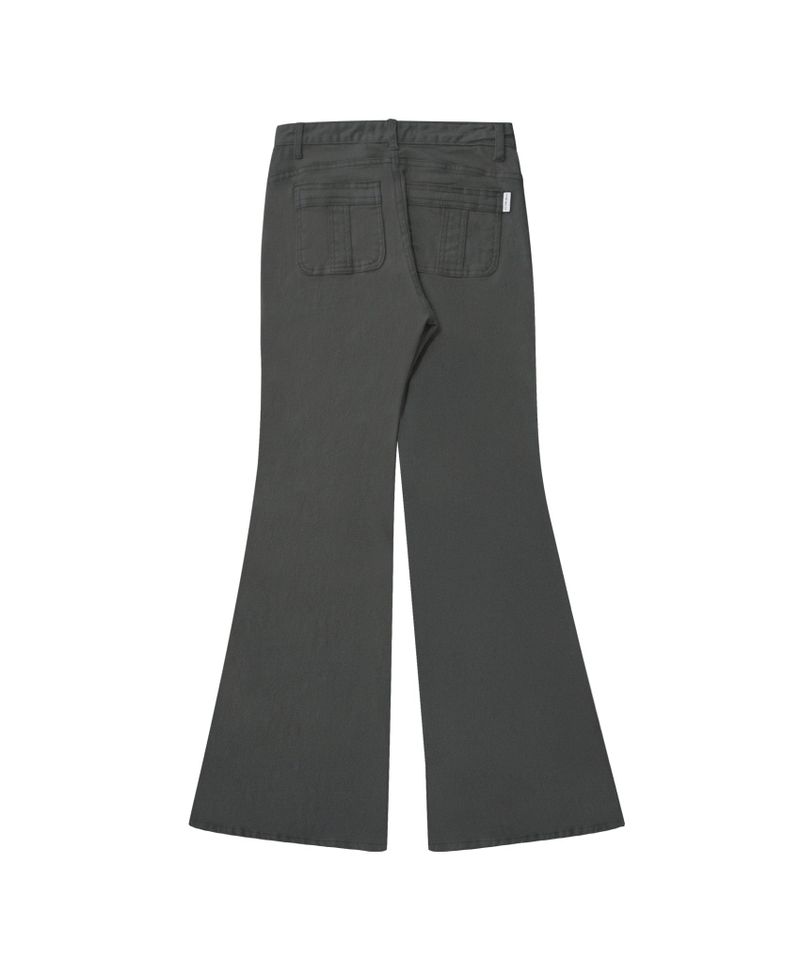 BUTTON POCKET BOOTCUT PT CHARCOAL