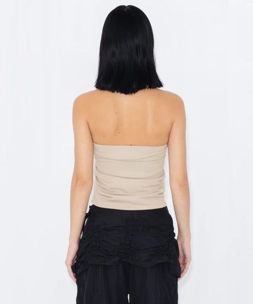 SHEER HALTERNECK TOP