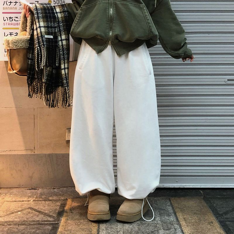 [BELLIDE MADE] Neuer, back raised two-way wide training pants