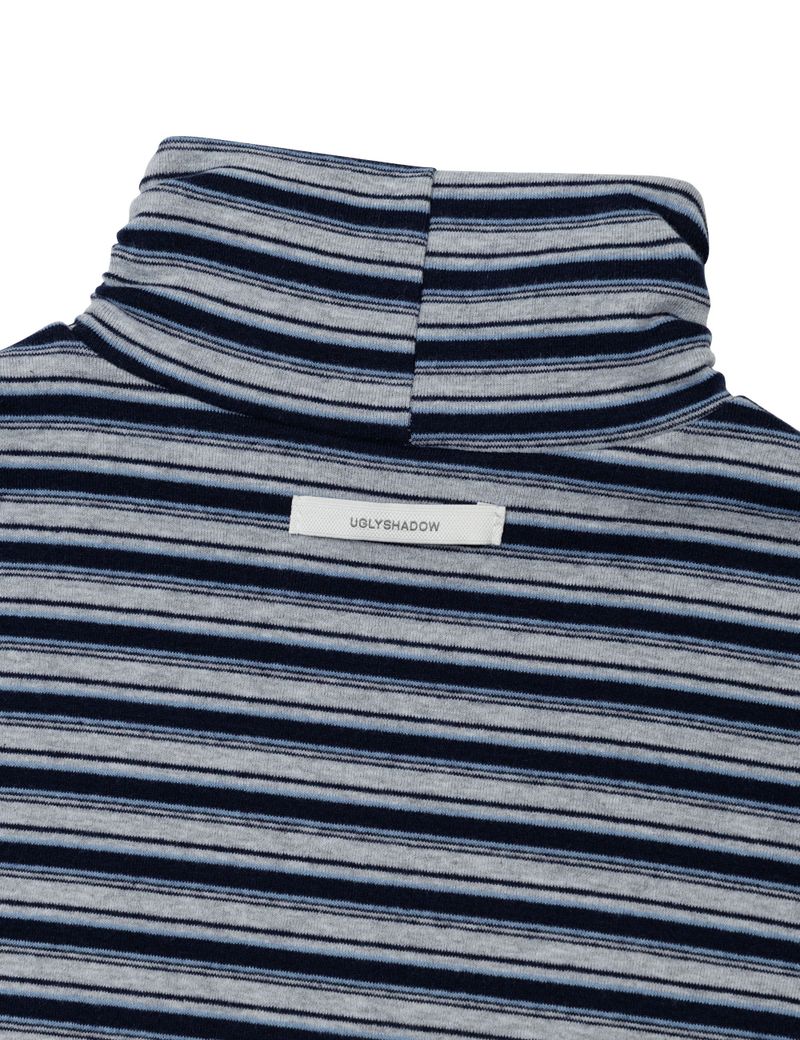 STRIPE TURTLENECK TEE(NAVY)