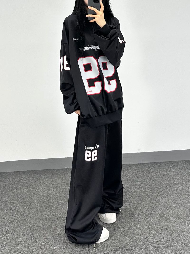 99 lettering jersey pants