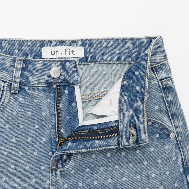4 PART DESTROYED DOT DENIM PANTS code 21102